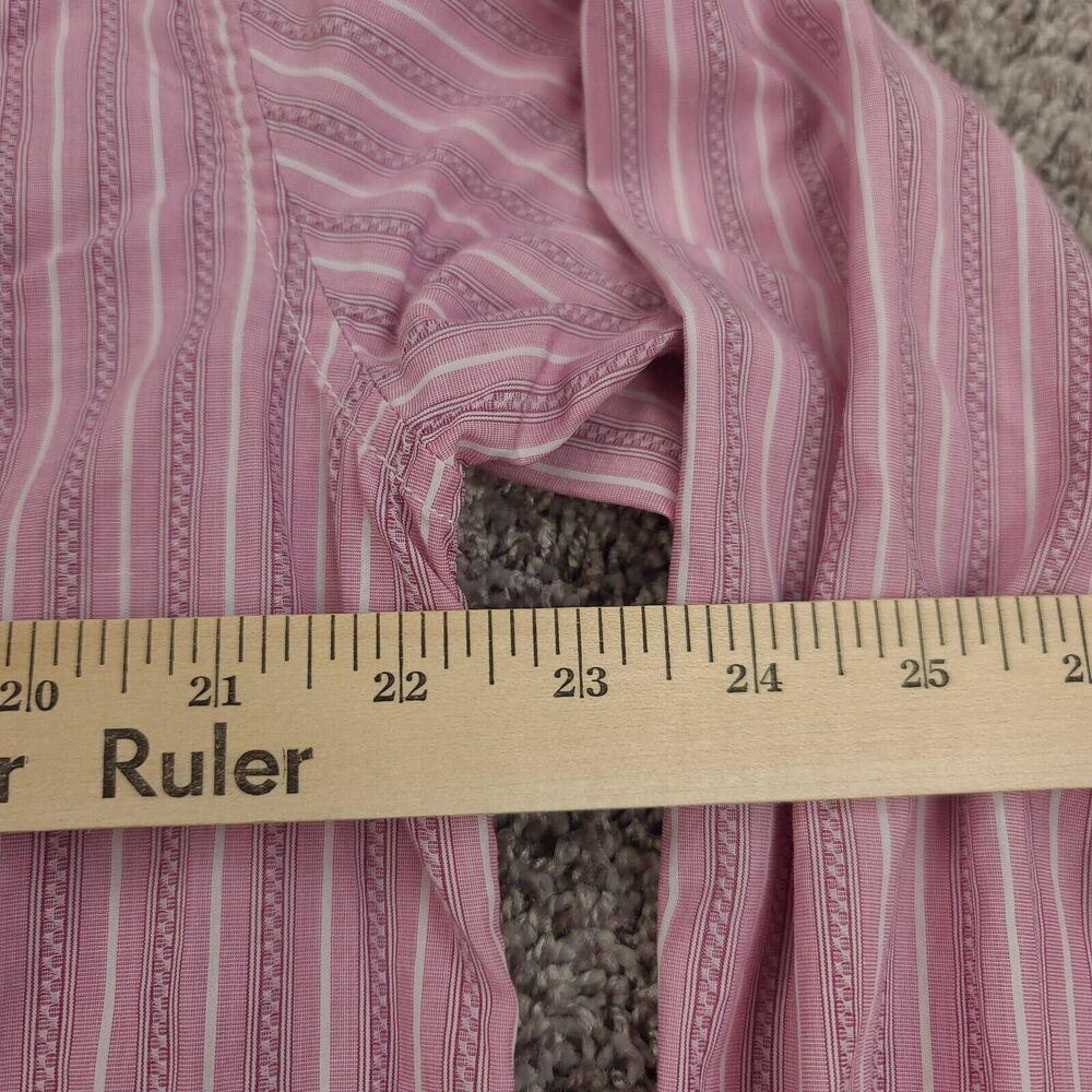 Tommy Bahama Island Modern Fit Stripe Shirt Mens Large Pink Cotton - Picture 7 of 8